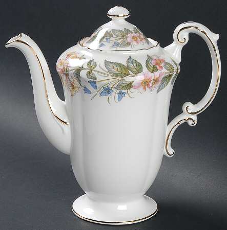 Country Lane (Scalloped Flat Rim) Mini Coffee Pot & Lid