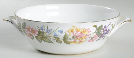 Country Lane (Scalloped Flat Rim) Round Vegetable No Lid