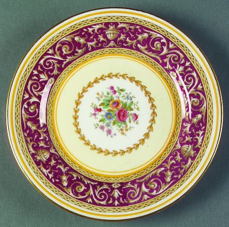 Corinthian Maroon (Gold Trim) Bread & Butter Plate