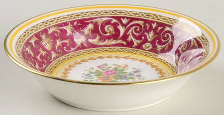Corinthian Maroon (Gold Trim) Fruit/Dessert (Sauce) Bowl