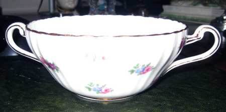 Dainty Rose Flat Cream Soup Bowl