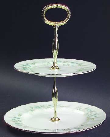 Debutante 2-Tiered Serving Tray (Salad & Bread/Butter Plate)