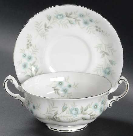 Debutante Footed Cream Soup Bowl & Saucer Set