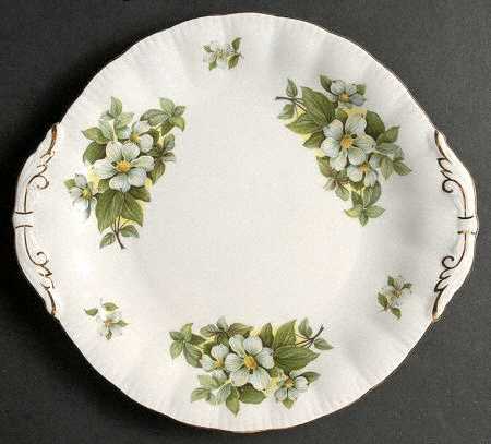 Dogwood Handled Cake Plate