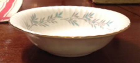 Elgin Blue (Aqua & Gray) Coupe Cereal Bowl