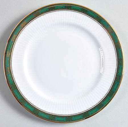 Elgin (Green & Gold) Bread & Butter Plate