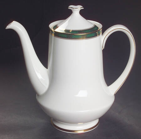 Elgin (Green & Gold) Coffee Pot & Lid