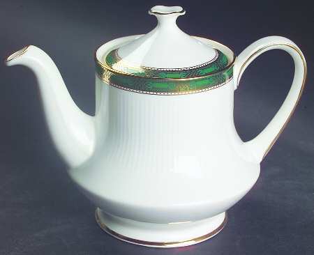Elgin (Green & Gold) Mini Teapot & Lid