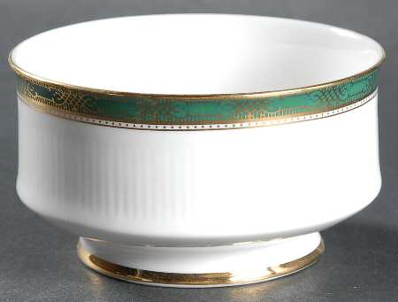 Elgin (Green & Gold) Open Sugar Bowl