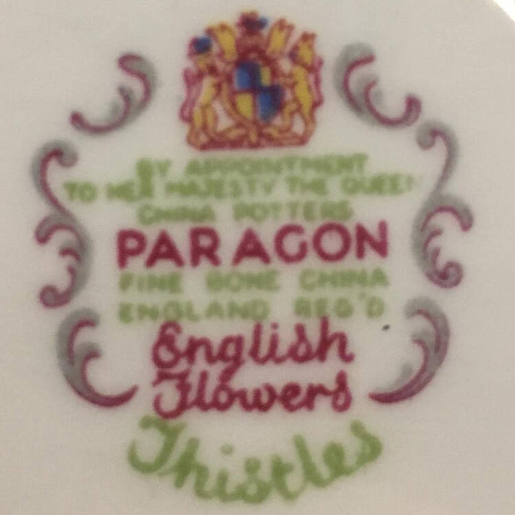 English Flowers (Flower Names On Back) Tray for Mini Creamer & Open Sugar