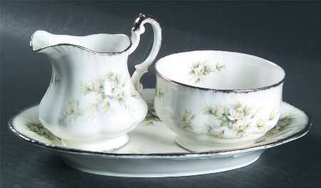 First Love Mini Creamer & Open Sugar with Tray