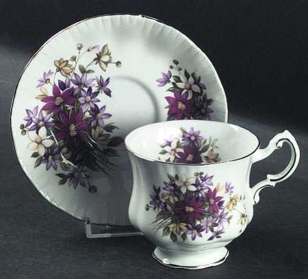 Flower Festival Footed Cup & Saucer Set