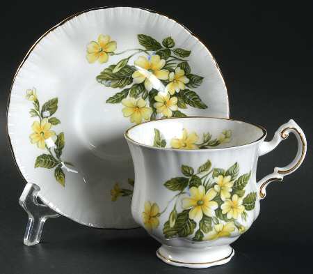 Flower Festival Footed Cup & Saucer Set