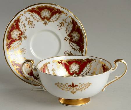 Florence Footed Cream Soup Bowl & Saucer Set