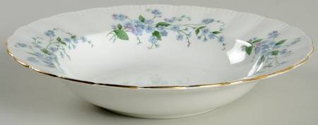 Forget Me Not Large Rim Soup Bowl