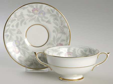 Glen Ayr Footed Cream Soup Bowl & Saucer Set