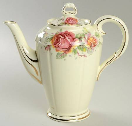 Golden Emblem (Cream) Mini Coffee Pot & Lid
