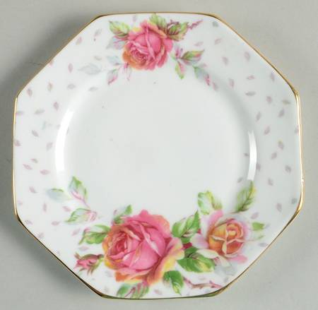 Golden Emblem (White) Octagonal Bread & Butter Plate