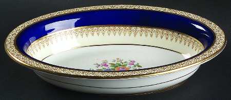 Grecian Blue 10" Oval Vegetable Bowl