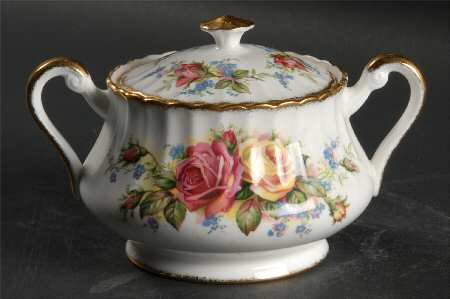 Grandma Roses Sugar Bowl & Lid