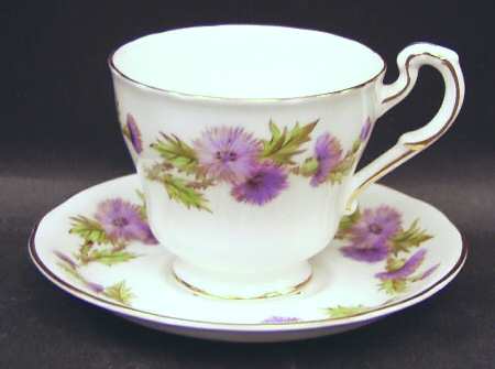 Highland Queen Footed Demitasse Cup & Saucer Set