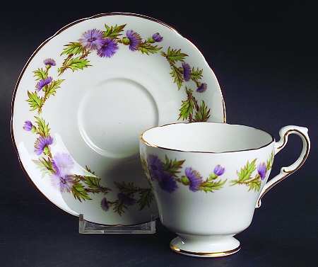 Highland Queen Footed Cup & Saucer Set
