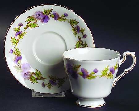 Highland Queen Footed Cup & Saucer Set