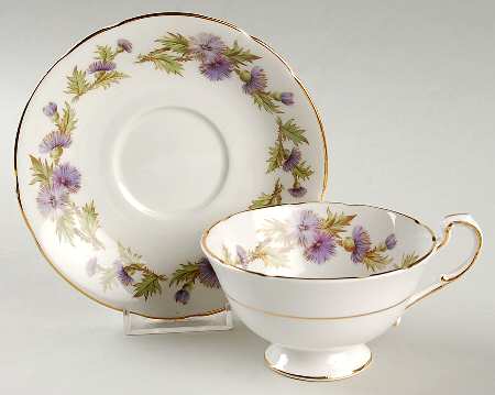 Highland Queen Footed Cup & Saucer Set