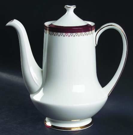 Holyrood Red (Smooth, No Flowers) Coffee Pot & Lid