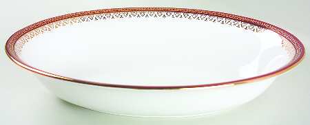 Holyrood Red (Smooth, No Flowers) 10" Oval Vegetable Bowl