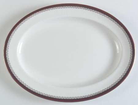 Holyrood Red (Smooth, No Flowers) 16" Oval Serving Platter