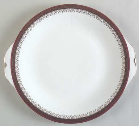Holyrood Red (Smooth, No Flowers) Handled Cake Plate