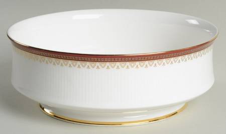 Holyrood Red (Smooth, No Flowers) 8" Round Vegetable Bowl