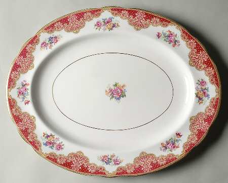 Honiton Red 16" Oval Serving Platter