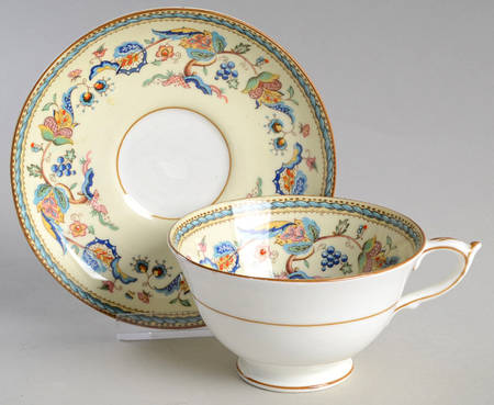 Jacobean Footed Cup & Saucer Set