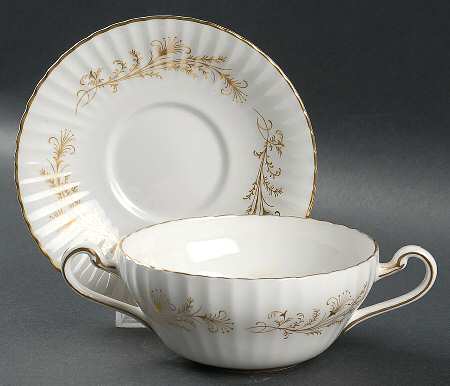 Lafayette Flat Cream Soup Bowl & Saucer Set