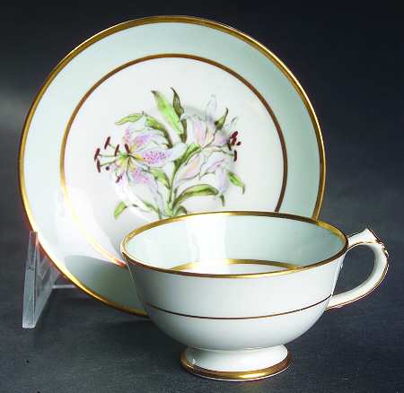 Lilium Footed Demitasse Cup & Saucer Set