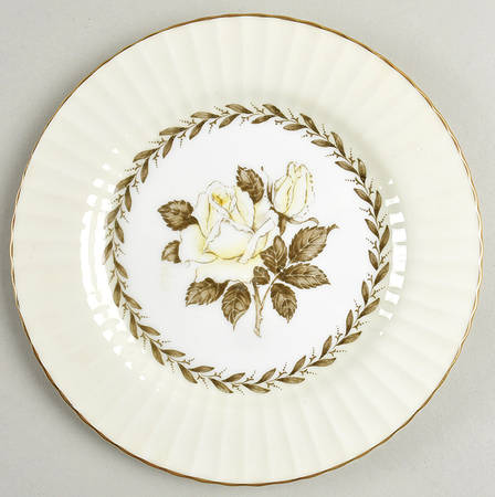 Melanie Rose Cream Salad Plate