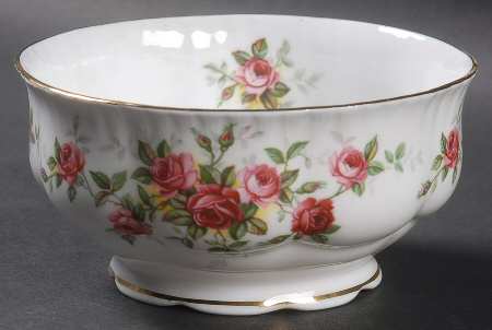 Minuet (White Backgrnd) Open Sugar Bowl