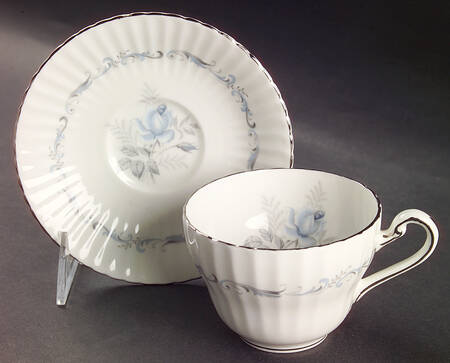 Morning Rose Flat Cup & Saucer Set