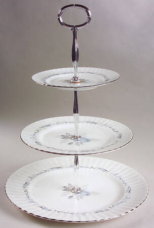 Morning Rose 3-Tiered Serving Tray (DP, SP, BB)
