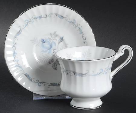 Morning Rose Footed Demitasse Cup & Saucer Set