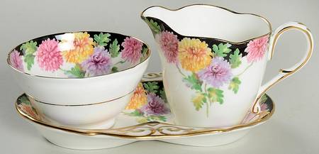 Mums Mini Creamer & Open Sugar with Tray