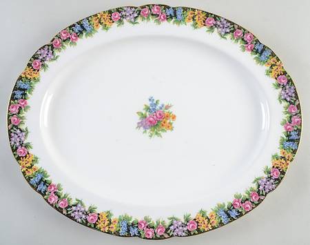 Old English Garden 16" Oval Serving Platter