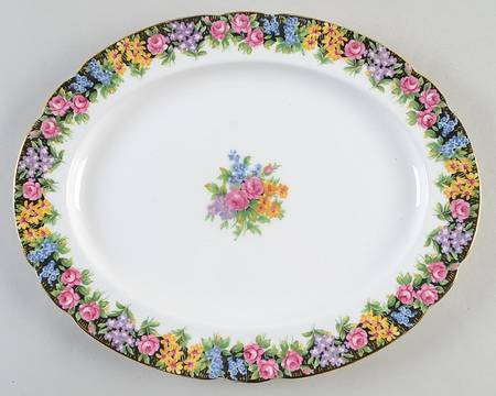 Old English Garden 12" Oval Serving Platter