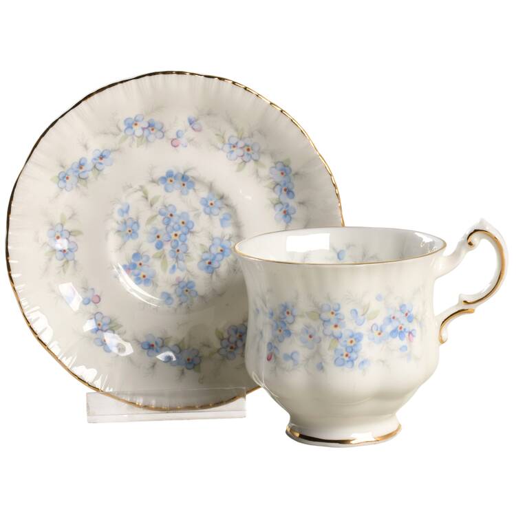 Petit Fleurs Footed Demitasse Cup & Saucer Set