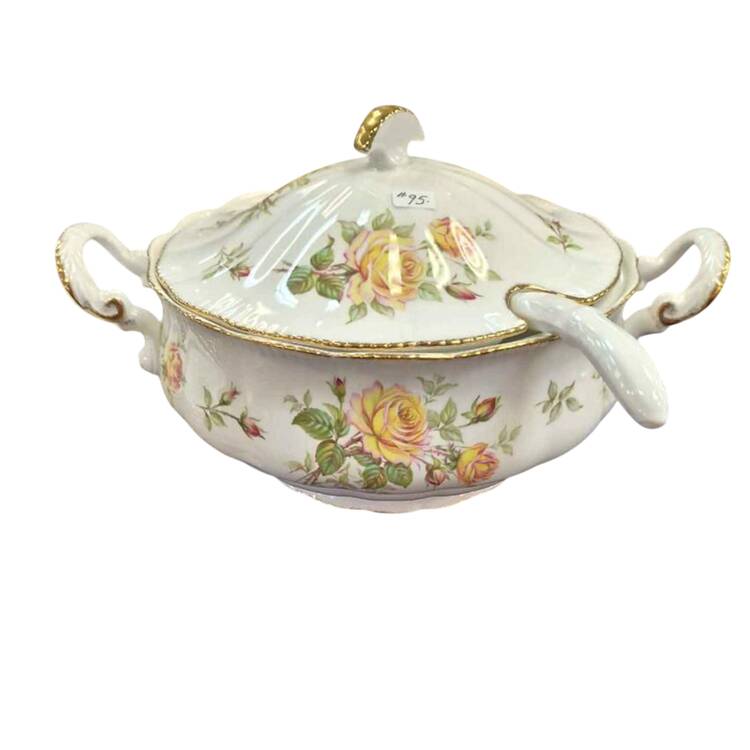 Peace Rose Tureen & Lid w/Ladle