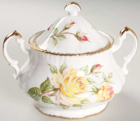 Peace Rose Sugar Bowl & Lid