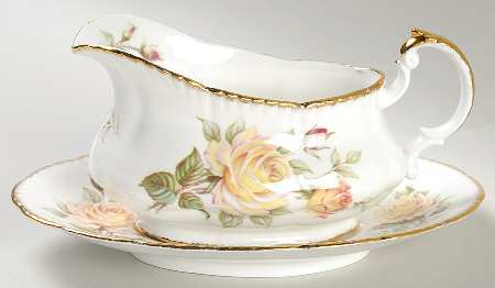 Peace Rose Gravy Boat & Underplate