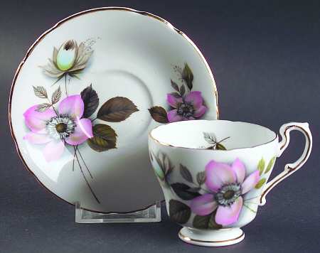 Pompadour Footed Demitasse Cup & Saucer Set